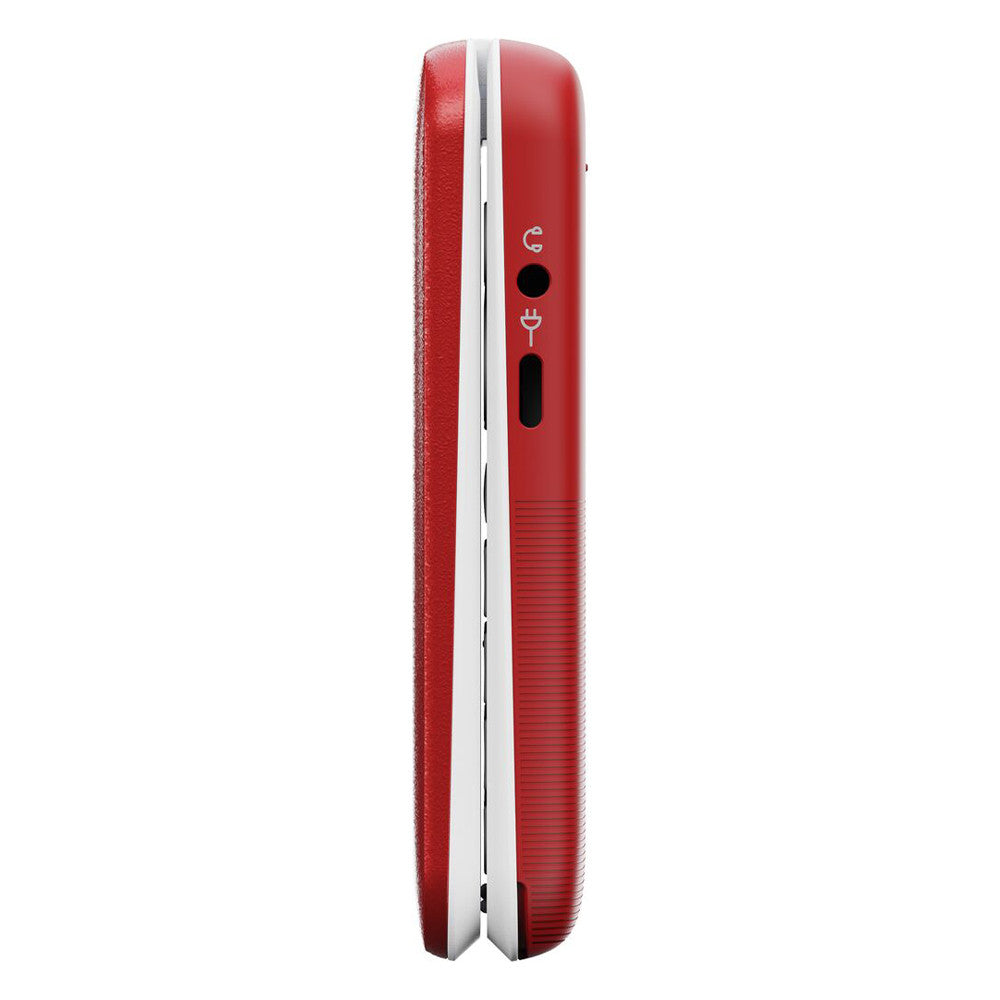 Doro Leva L20 (Klaptelefoon - 4G - Oplaadstation) Rood / Wit