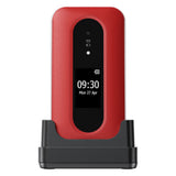 Doro Leva L30 (Flip phone - 4G - Charging cradle) Red / White