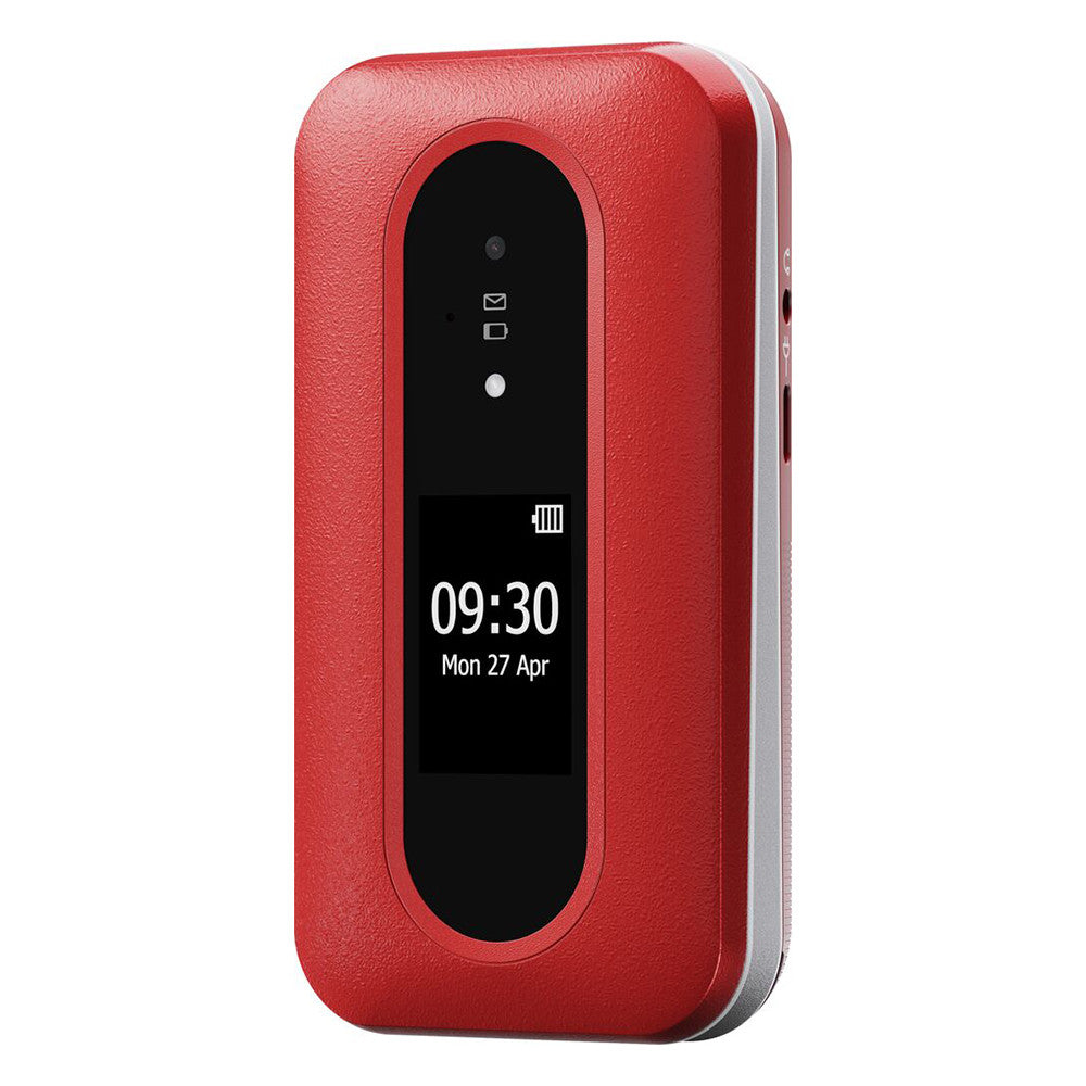 Doro Leva L30 (Flip phone - 4G - Charging cradle) Red / White