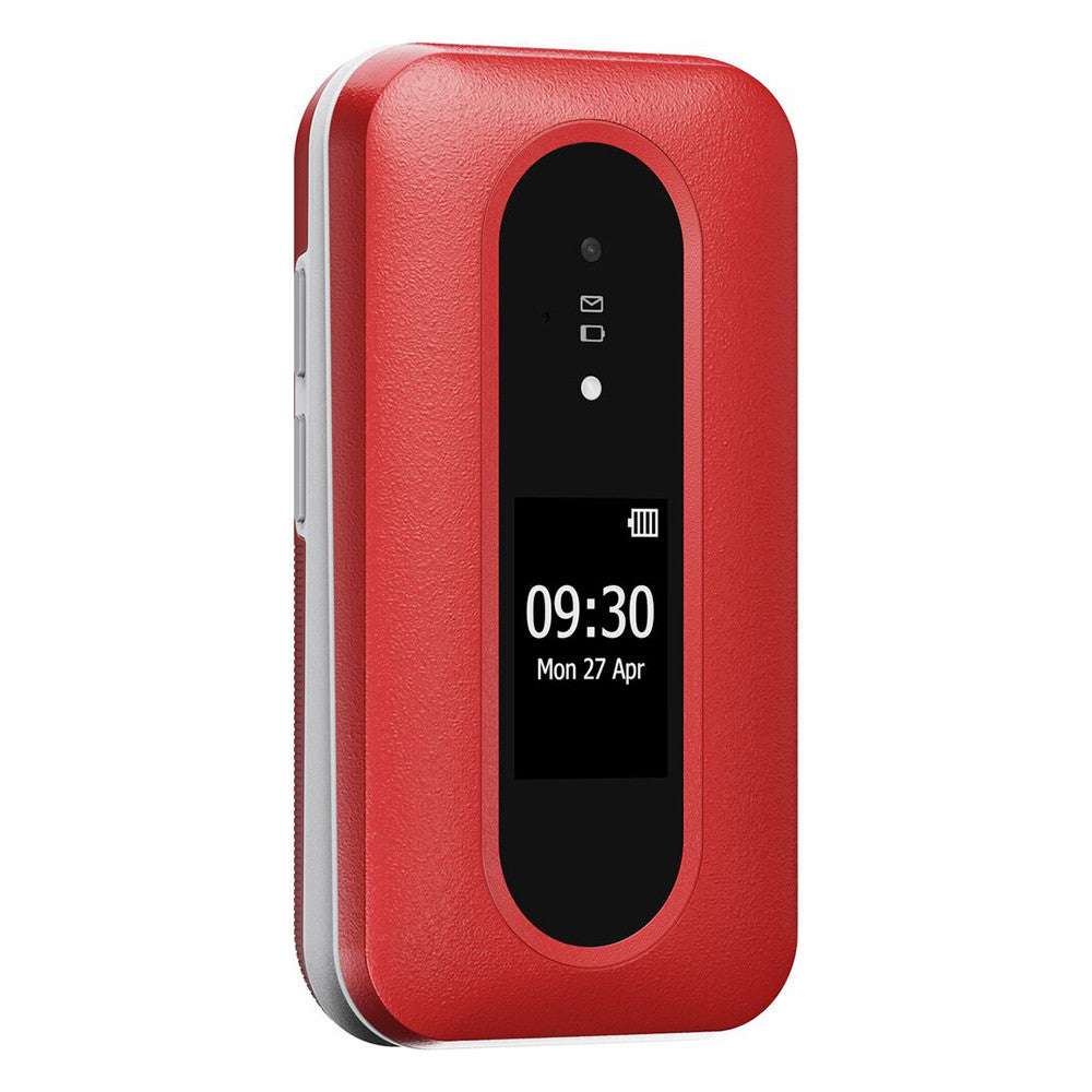 Doro Leva L30 (Flip phone - 4G - Charging cradle) Red / White