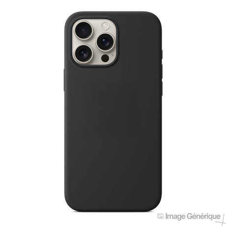 Funda de silicona para iPhone 16 (Compatible con MagSafe - Negro) A granel