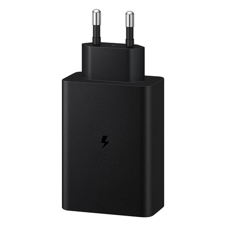Samsung EP-T6530NBEGEU - Adattatore di rete triplo 2 x USB Type-C & 1 x USB-A (65W - Nero) Confezione originale
