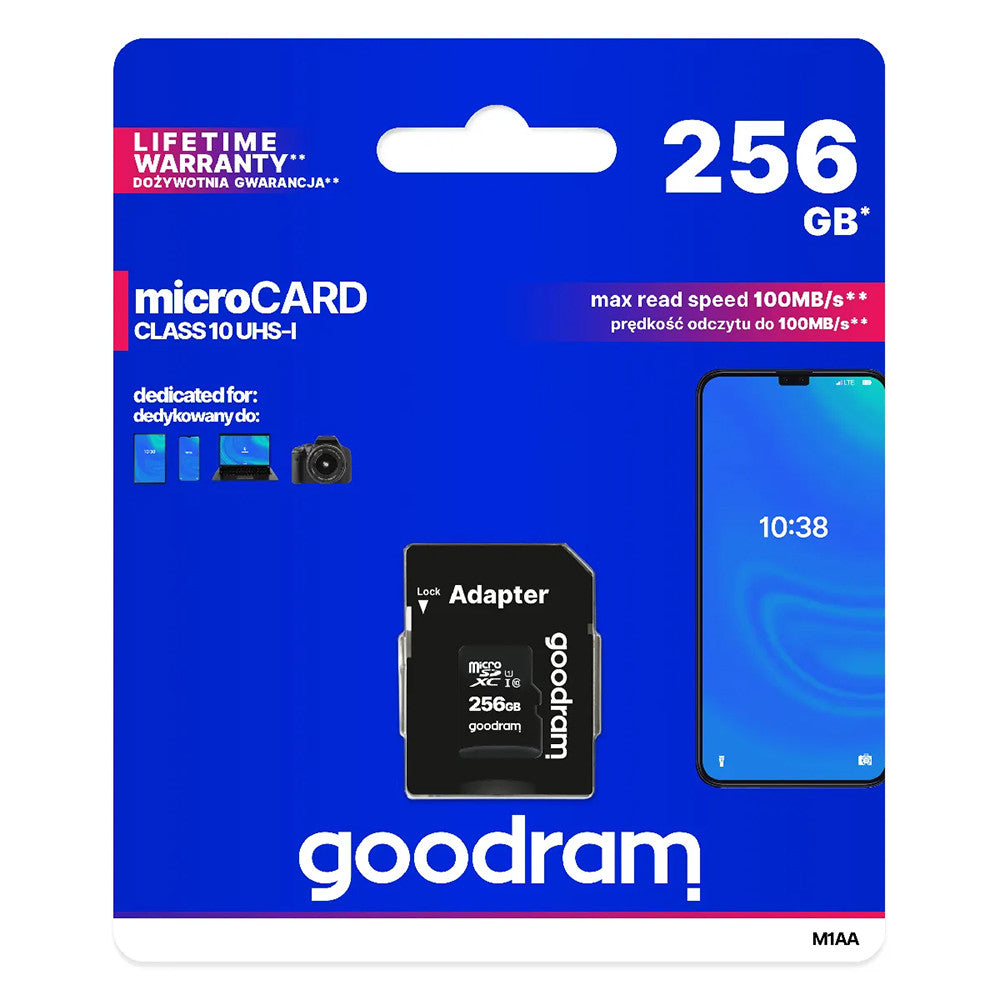 GoodRAM 256 GB memory card (with SD card adapter)