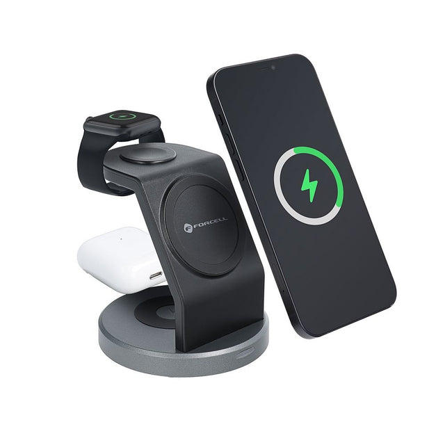 Forcell - Snelle inductielader (3-in-1, 15W, zwart) originele verpakking