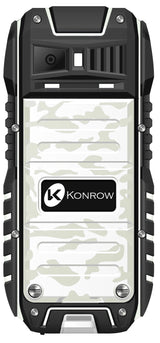 Téléphone Antichoc Konrow Stone - 2.4'' - Noir / Blanc