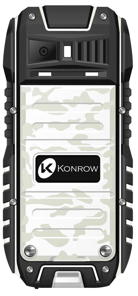 Schokbestendige telefoon Konrow Stone - 2,4'' - zwart / wit